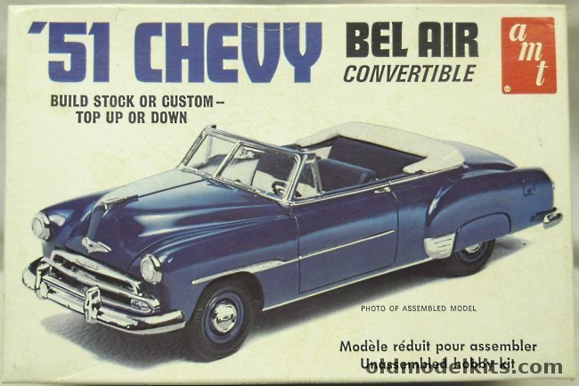 AMT 1/25 1951 Chevrolet Bel Air Convertible - Stock or Dragstrip Screamer, T272 plastic model kit